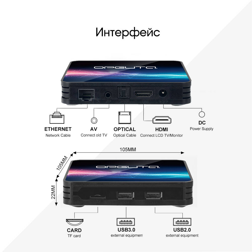 Медиа плеер Орбита OT-DVB34 (Allwinner H313, Android12.1, 2Гб, Flash 16ГБ,  Wi-Fi) купить оптом в Екатеринбурге с доставкой по всей России