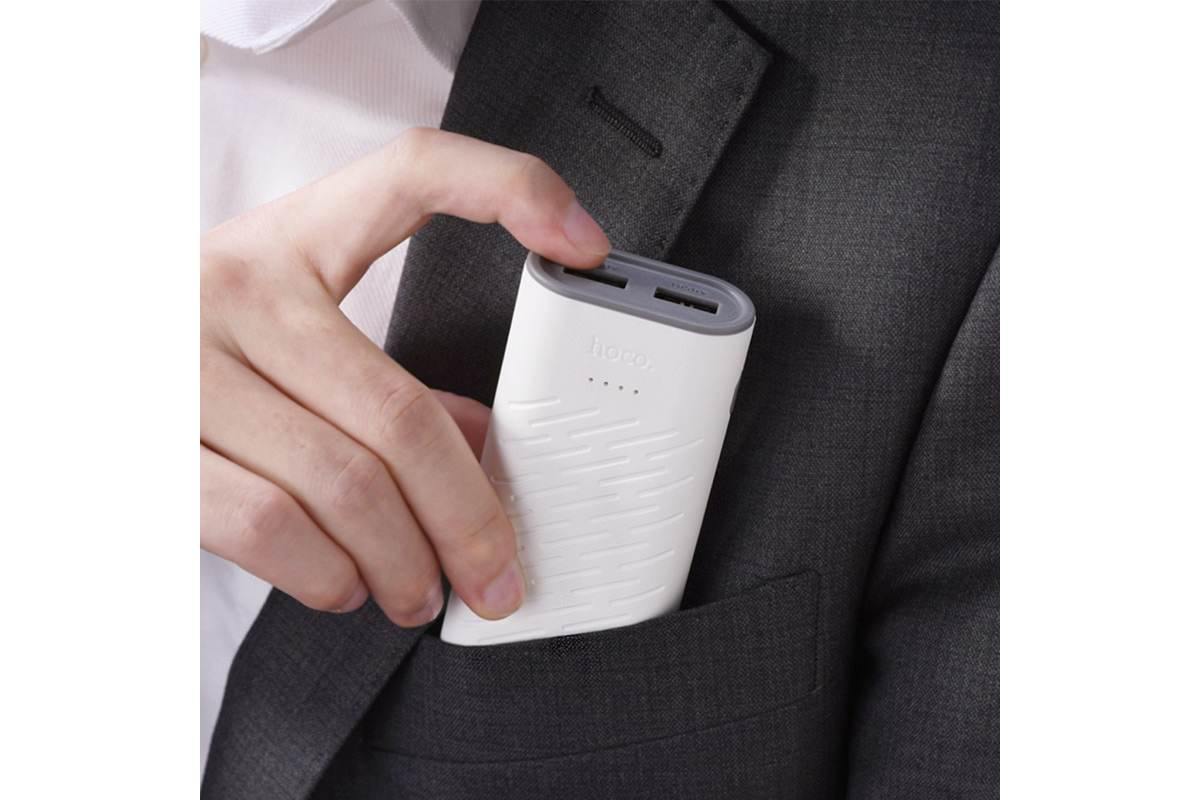 Универсальный дополнительный аккумулятор Power Bank HOCO B31C (5200 mAh)  (белый) купить оптом в Екатеринбурге с доставкой по всей России