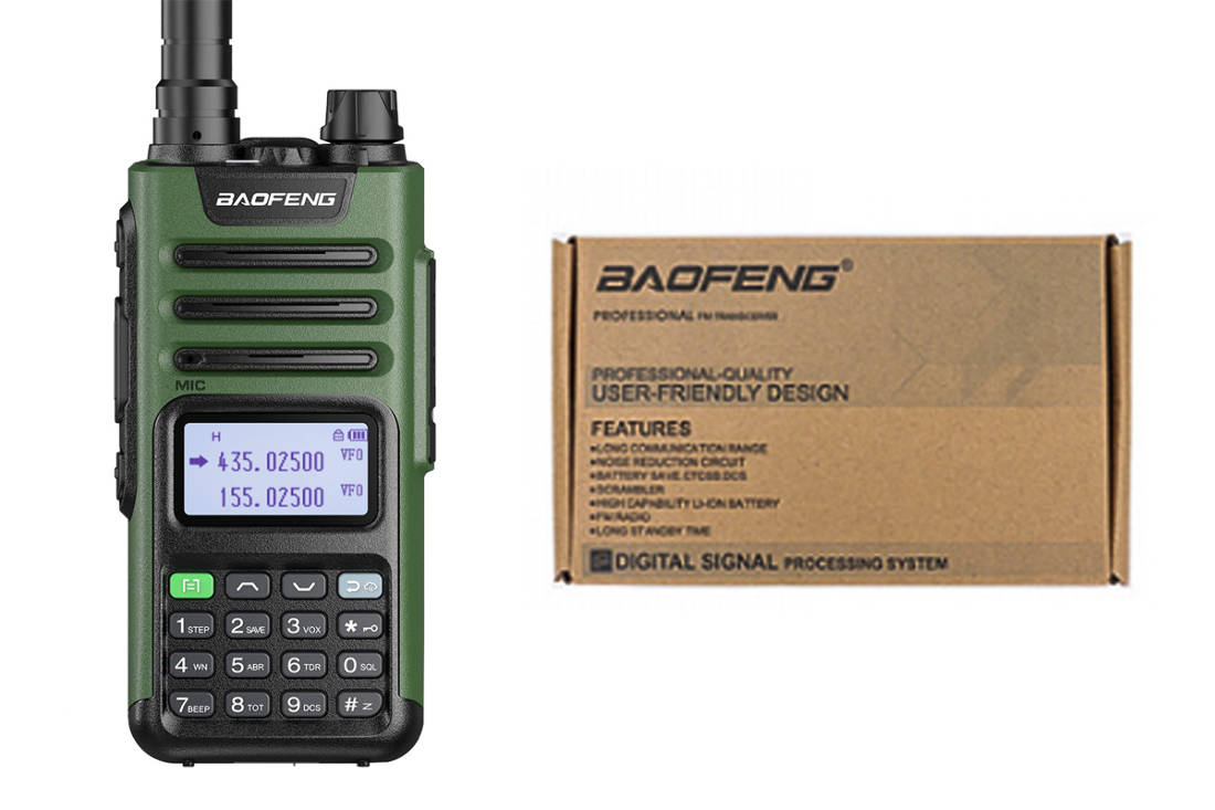 Рация Baofeng UV-13 PRO V2 Зеленая (UHF/VHF) купить оптом в Екатеринбурге с  доставкой по всей России