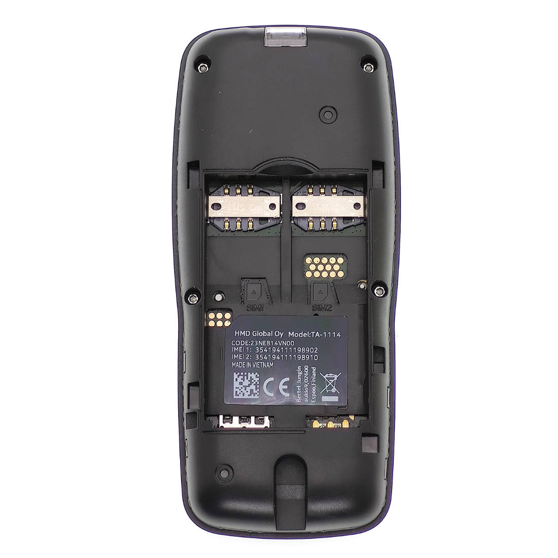 Сотовый телефон кнопочный NOKIA 106 Серый (2G, 2SIM)