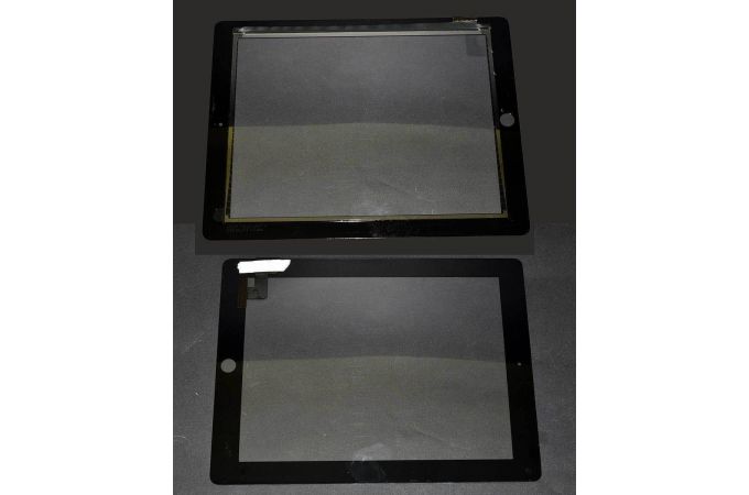 Тачскрин для iPad 2 с кнопкой Home + скотч (черный)