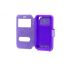 Чехол книжка универсальный, имитация царапин (силик. вставка) 5 дюймов (фиолетовый)