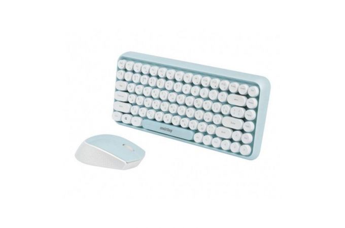 Комплект клавиатура+мышь беспроводной мультимедийный Smartbuy ONE 626376AG (мятно-белый)