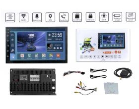 Автомагнитола 2DIN Android (С экраном, Bluetooth, GPS, FM, AUX, USB, SD, ПДУ, провода)