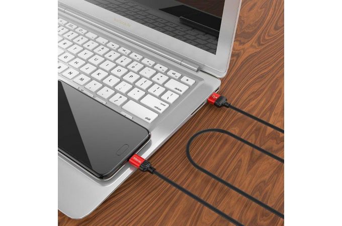 Кабель USB - USB Type-C BOROFONE BX28, 3A (красный) 1м