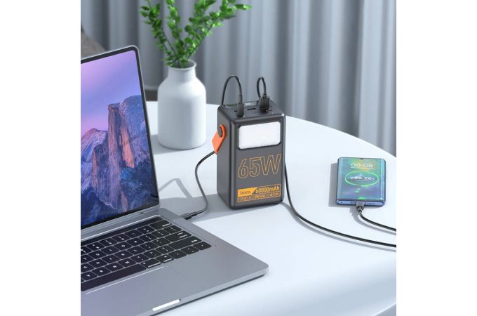 Универсальный дополнительный аккумулятор Power Bank HOCO J110A Powerful 22.5W  65W (60000 mAh) (черный)