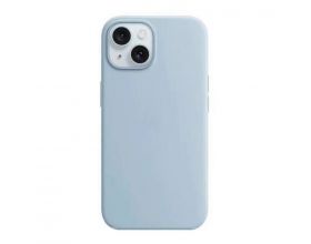Чехол для iPhone 15 (6,1) Silicone Case Soft Touch MagSafe Light Blue (светло-синий)