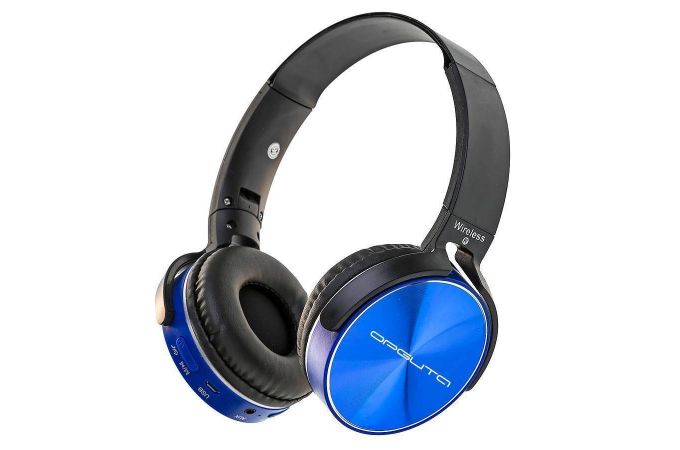 Наушники мониторные беспроводные Орбита OT-ERB39 FM,TF Bluetooth (синий)