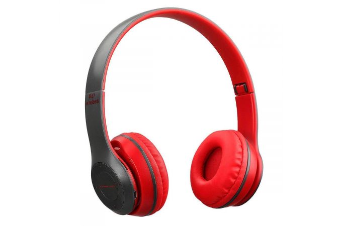 Наушники мониторные беспроводные Орбита OT-ERB42 FM,TF Bluetooth (красный)