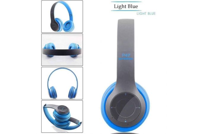 Наушники мониторные беспроводные Орбита OT-ERB42 FM,TF Bluetooth (синий)