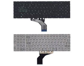 Клавиатура для ноутбука HP Pavilion Gaming 15-CX черная с зеленой подсветкой