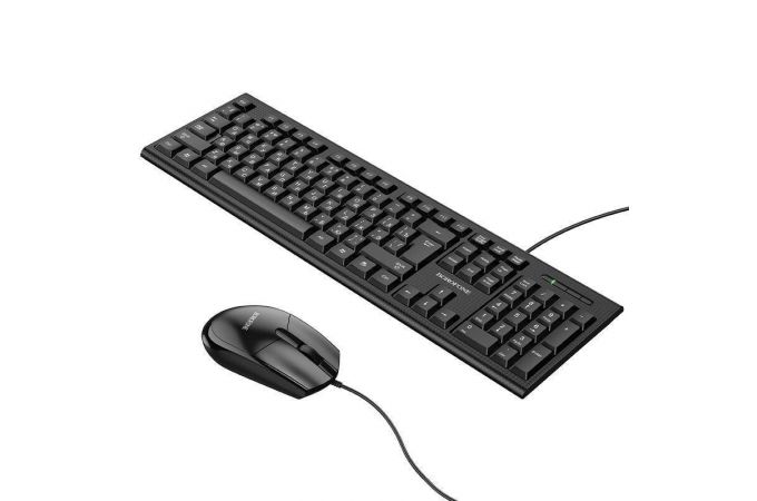 Комплект клавиатура+мышь проводной BOROFONE BG6 Business (Russian Version) USB (черный)