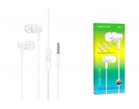 Наушники вакуумные проводные BOROFONE BM67 Talent (белый)
