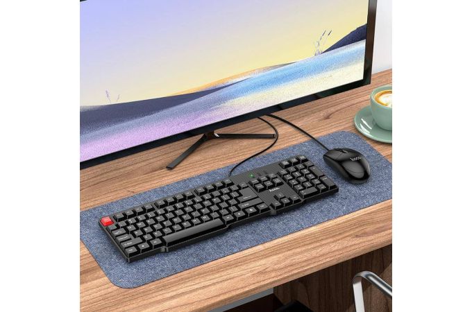 Комплект клавиатура+мышь проводной HOCO GM16 Business черный