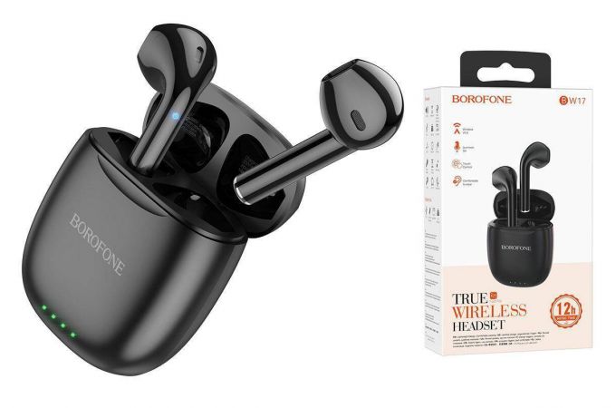 Наушники вакуумные беспроводные BOROFONE BW17 Only Me true wireless headset Bluetooth (черный)