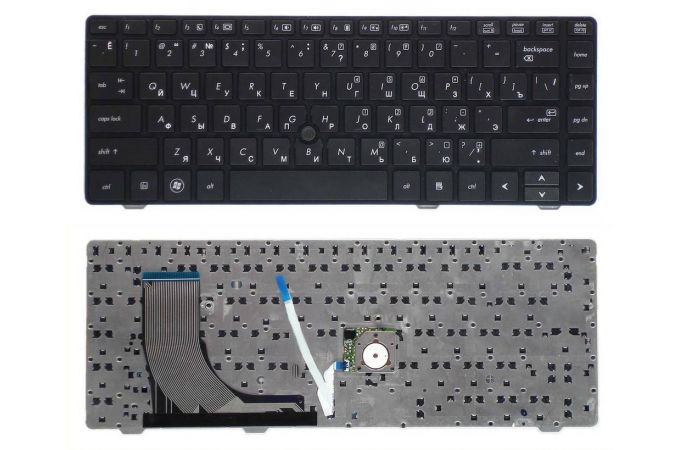 Клавиатура для ноутбука HP ProBook 6360b черная с рамкой