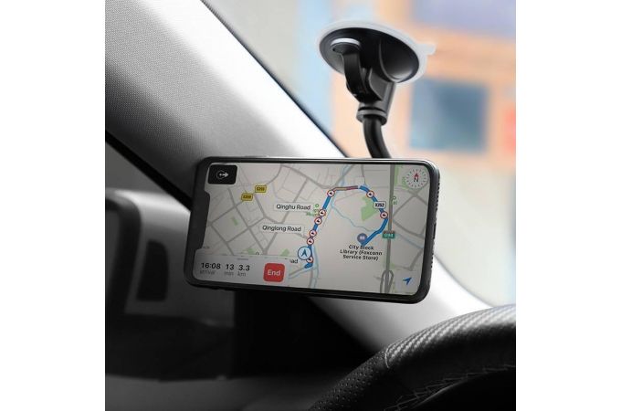 Держатель автомобильный для телефона HOCO CA55 Astute series windshield серый