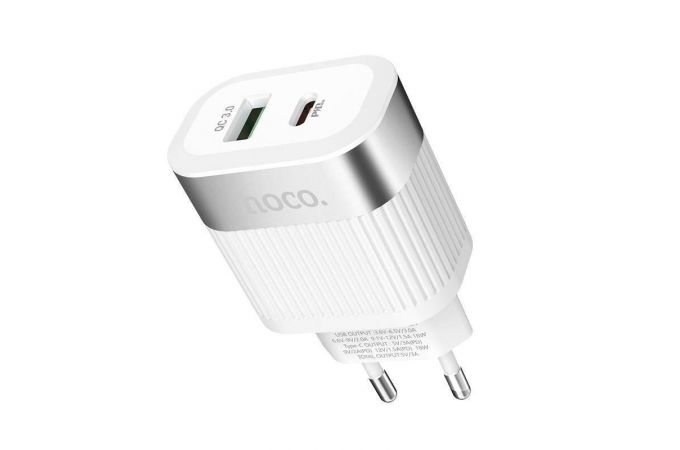 Сетевое зарядное устройство USB HOCO C58A Prominent PD+QC3.0 3000mAh (белый)