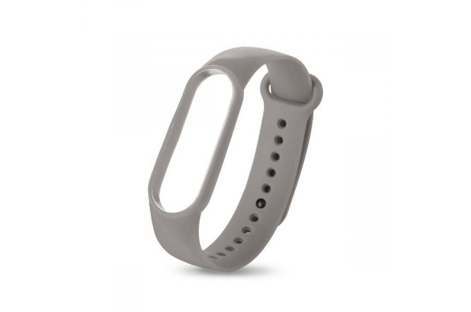 Ремешок силиконовый для XIAOMI MI Band 5/6/7 серый