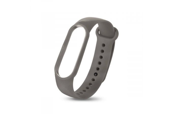 Ремешок силиконовый для XIAOMI MI Band 5/6/7 темно-серый