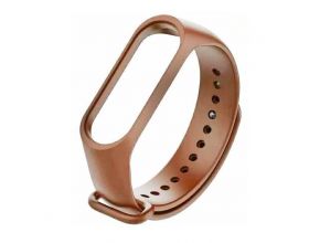 Ремешок силиконовый для XIAOMI MI Band 5/6/7 светло-коричневый