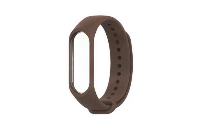 Ремешок силиконовый для XIAOMI MI Band 5 темно-коричневый