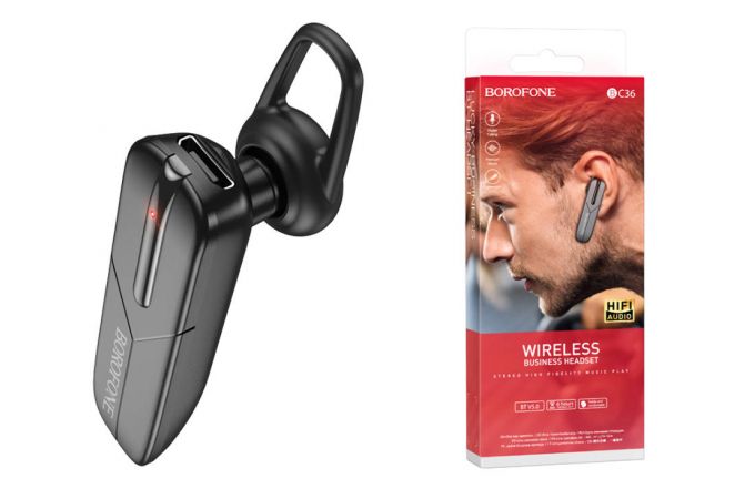 Bluetooth гарнитура BOROFONE BC36 (черный)