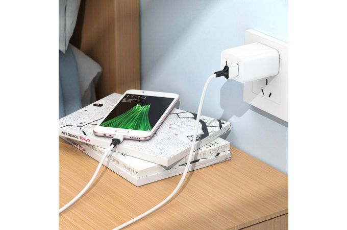 Кабель USB - MicroUSB BOROFONE BX84 2,4A (белый) 1м