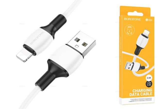 Кабель USB - Lightning BOROFONE BX84 2,4A (белый) 1м