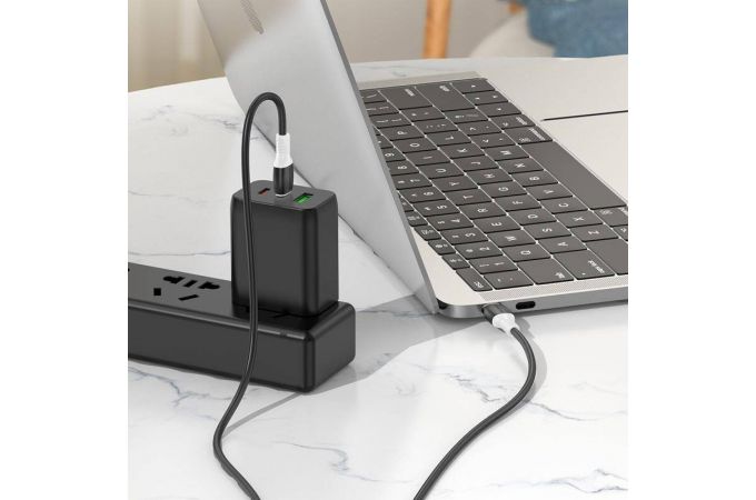 Кабель USB Type-C - USB Type-C BOROFONE BX84, PD60W (черный) 1м
