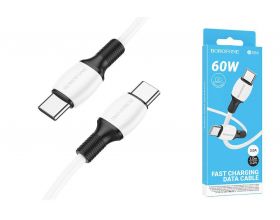 Кабель USB Type-C - USB Type-C BOROFONE BX84, PD60W (белый) 1м