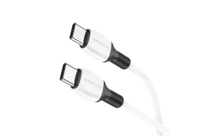 Кабель USB Type-C - USB Type-C BOROFONE BX84, PD60W (белый) 1м