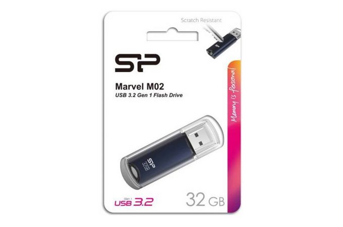 USB флеш накопитель 32 Gb Silicon Power Marvel M02 Blue USB 3.0 / SP032GBUF3M02V1B