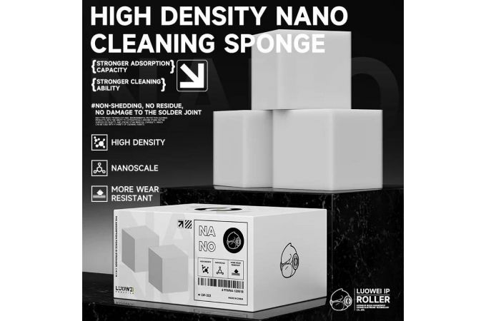 Губка для очистки (меламиновая) LUOWEI LW-322 (10x10x10 мм)