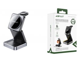 Беспроводное зарядное устройство ACEFAST E20 Desktop 3-in-1 Wireless Charging Holder Black