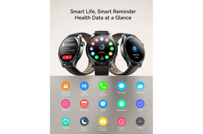 Смарт часы JoyRoom Classic Series JR-FC2 Pro Smart Watch (Answer/Make Call)-Space Grey