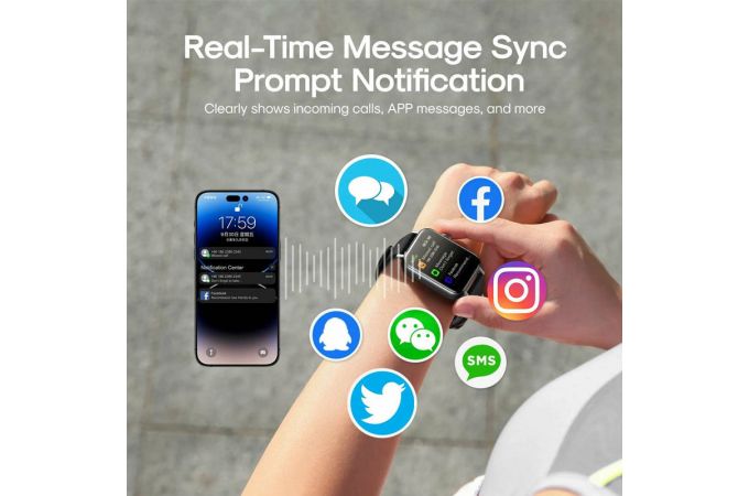 Смарт часы JoyRoom Fit-Life Series JR-FT5 Plus Smart Watch (Answer/Make Call) Graphite Black (черный)