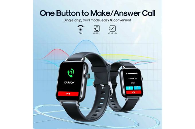 Смарт часы JoyRoom Fit-Life Series JR-FT5 Plus Smart Watch (Answer/Make Call) Graphite Black (черный)