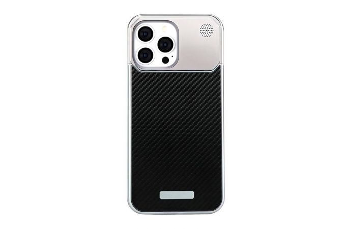 Чехол для iPhone 16 Pro max MOSBROS Carbon fiber  (Черный)