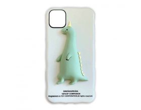 Чехол силиконовый iPhone 11 Pro (5.8) с объемной фигурой "Динозавр"