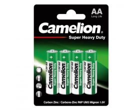 Батарейка солевая Camelion R6 AA /4BL  Super Heavy Duty (цена за блистер 4 шт)