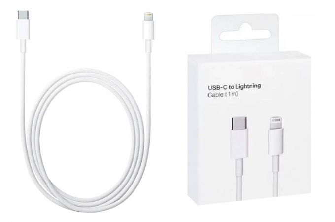 Кабель USB Type-C - Lightning cable org 1in1 (белый) 2м (Л)