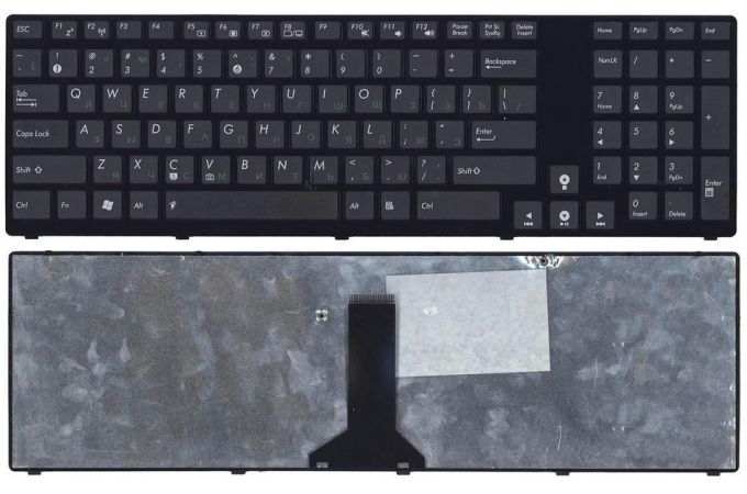 Клавиатура для ноутбука Asus K93 черная с рамкой