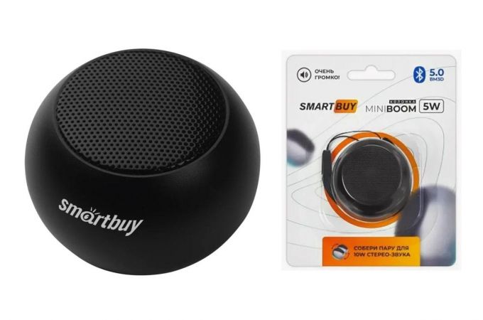 Портативная беспроводная колонка Smartbuy MINI BOOM TWS, Bluetooth, 5 Ватт (SBS-420)