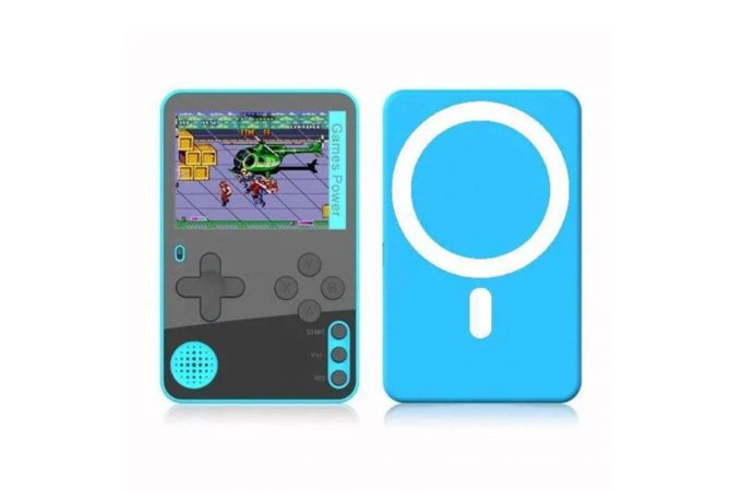 Портативная игровая приставка 500-in-1 K10 Retro Ultra Slim 8bit Blue (с магнитным кольцом)