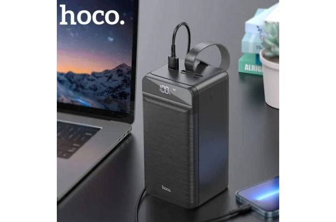 Универсальный дополнительный аккумулятор Power Bank HOCO DB31A 80000mAH Chinen series 10.5W Outdoor with LED Light (80000 mAh) (черный)