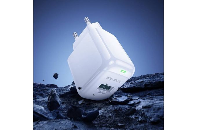 Сетевое зарядное устройство USB + кабель MicroUSB BOROFONE BAS42A Potential QC3.0 (белый)