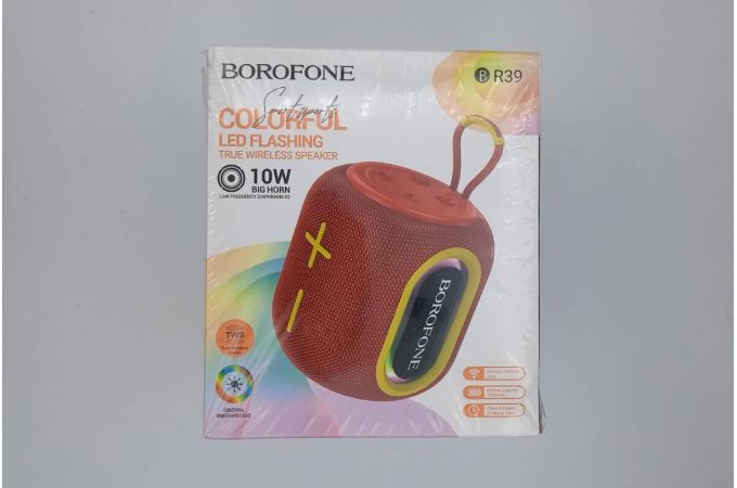 Портативная беспроводная колонка BOROFONE BR39 Kaya sports BT speaker (красный) (УЦЕНКА! МЯТАЯ УПАКОВКА)