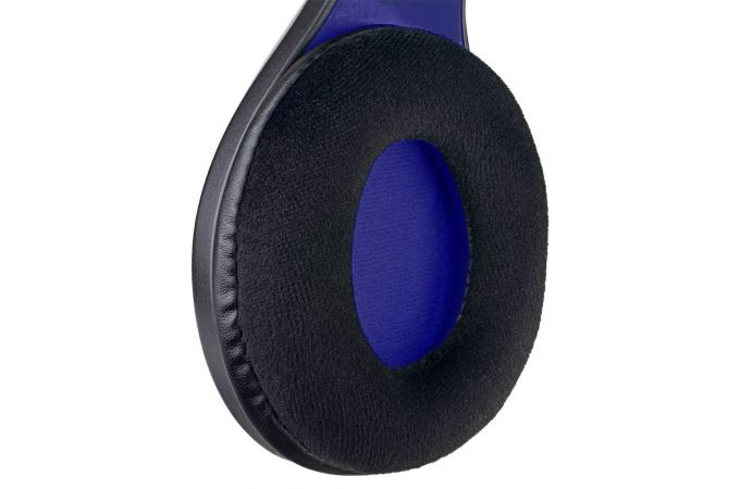 Наушники мониторные проводные с микрофоном Perfeo LINK POWER 2,0 м (черно-синий)
