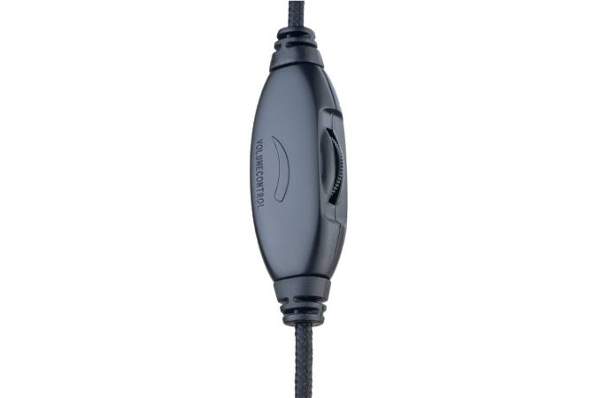 Наушники мониторные проводные с микрофоном Perfeo LINK POWER 2,0 м (черно-синий)